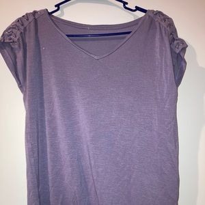 purple shirt